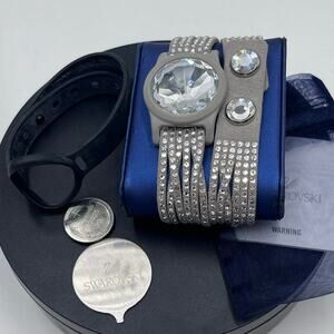 Swarovski® SHINE Shield SWAN Crystal Grey‎ Activity Tracking Bracelet Jewelry